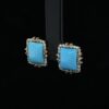 Pendientes con turquesa y diamantes